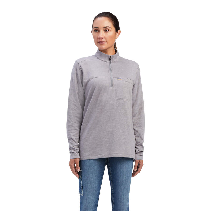 Ariat Hemden Damen - Rebar Foundation 1/4 Zip Grau ( IAMCP-2065 )